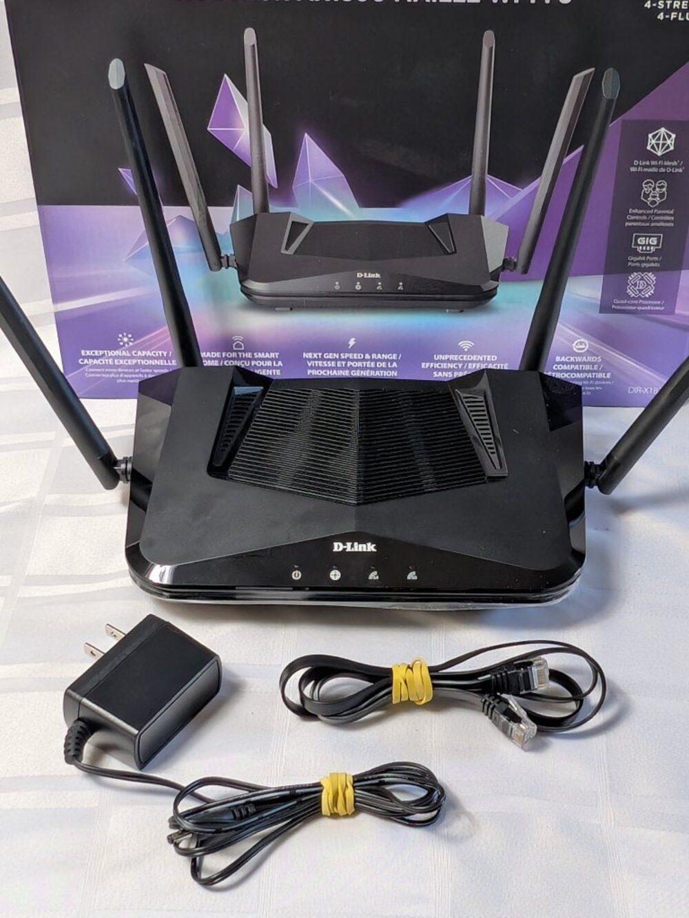 D-LINK EXO AX AX1800 MESH WI-FI 6 ROUTER DIR-X1870 HOME WIRELESS NETWORK X1870
